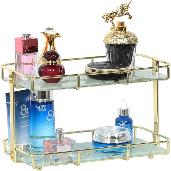 Rebrilliant 2Tier Bathroom Organizer Countertop, Bathroom Countertop